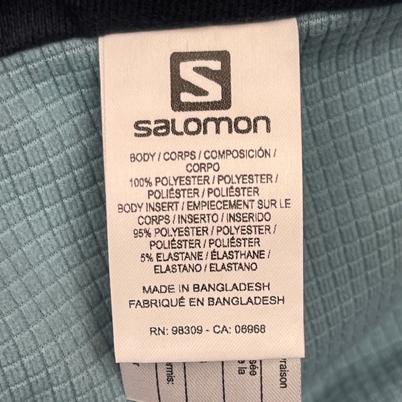 NEW Salomon Nova Hoodie Quilted Jacket Womens M‎ Full Zip Activewear Smoke Blue - Picture 12 of 13